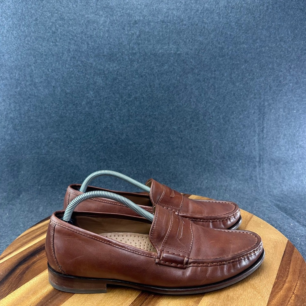 Cole Haan Mens Size 9.5 Grand OS Penny Loafer Leather Brown Slip On C22771 Clean